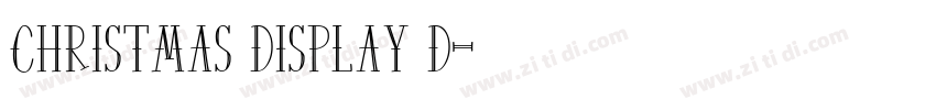 Christmas Display D字体转换